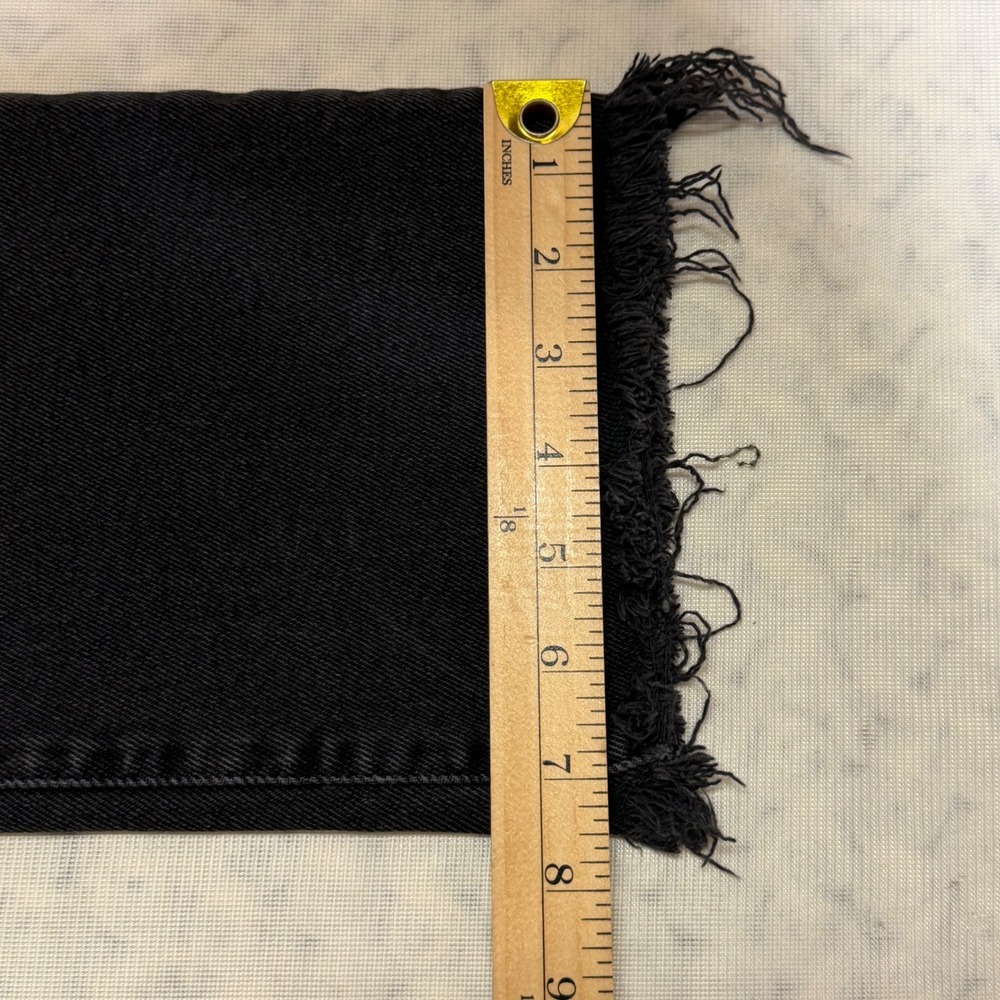 Madewell Cali Demi-Boot Jeans Womens 29P Black High Rise Raw Hem Stretch‎ Denim - Picture 9 of 15